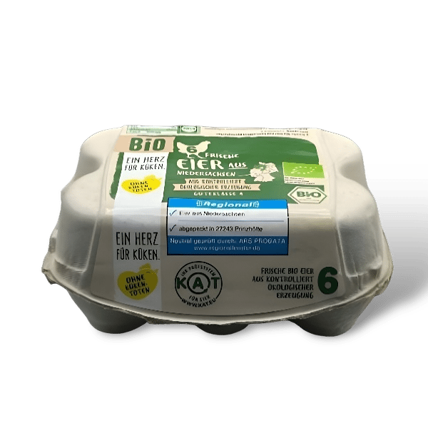 Bio 6 frische Eier aus Niedersachsen