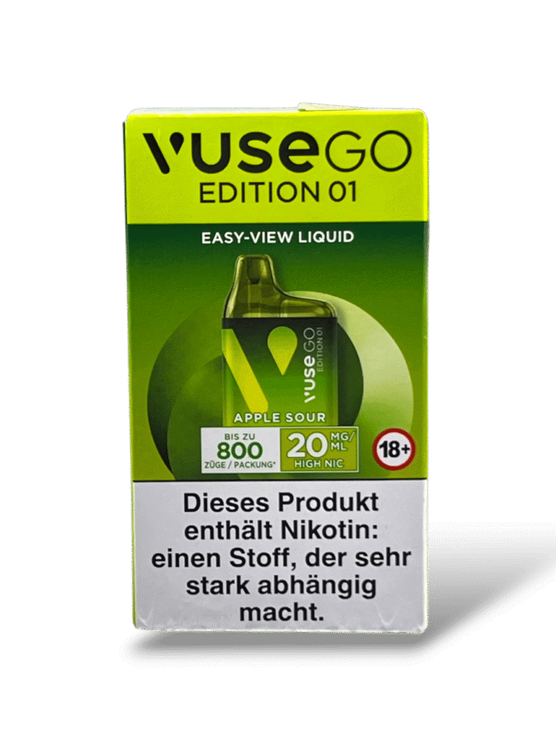 Vuse GO Box 800 Sour Apple 20 mg Nikotin